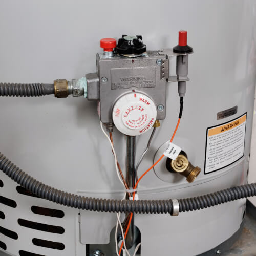 A water heater gas control valve